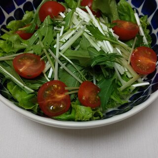 プチトマトと水菜とレタスのサラダ☆